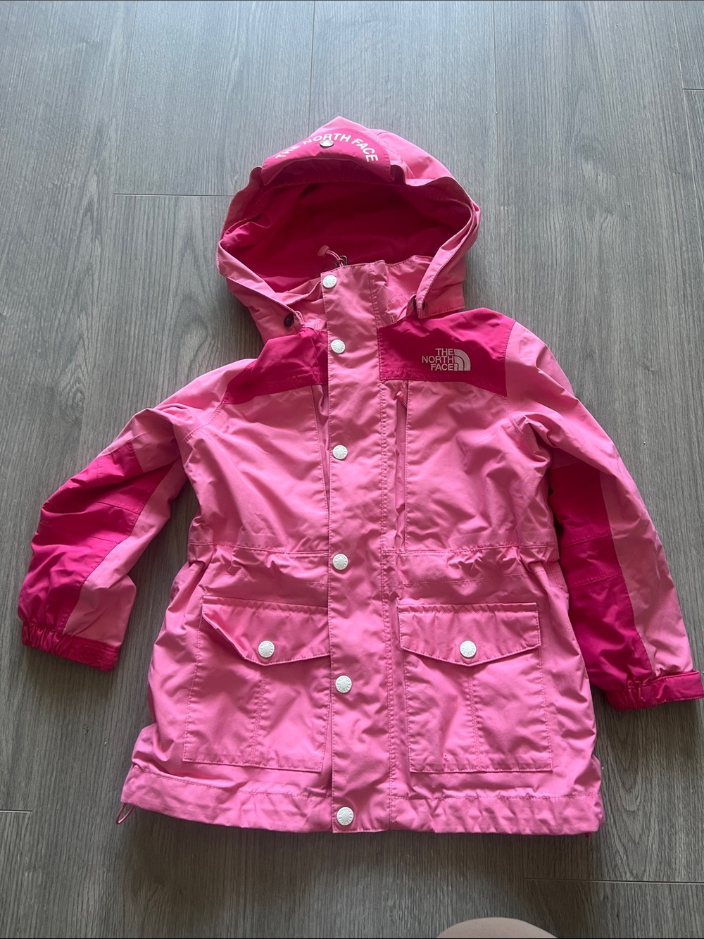 The North Face Kids' Two-Tone Pink Hooded Raincoat